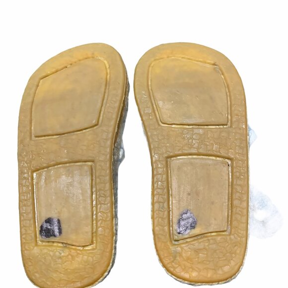 Vintage Baby Togs Chambray Floral Embroidered Sandals 24 Months - Picture 4 of 4